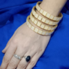 4PCS JEWELRY GOLDAND OF WHITE COL OR BANGLES DESIGN - Image 2