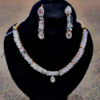 CWWZIRCONS AFRICAN CUBIC ZIRCONIA PAVE COLOR WEDDING BRIDAL NECKLACE EARRINGS JEWELRY SETS FOR WOMEN - Image 2