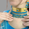 C27 INSIA HYDERABADI JADAVI LACHA IN TURQUOISE ( READY TO SHIP )1 - Image 3